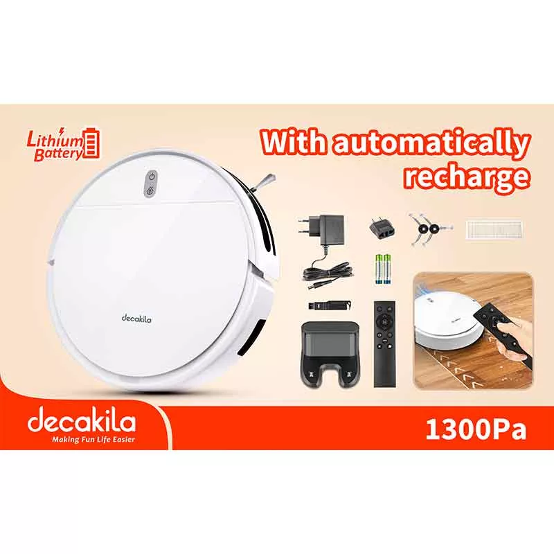 Decakila 450ml 1300Pa Gyroscope Smart Robot Vacuum Cleaner (Model: DECABOT06) - Image 3