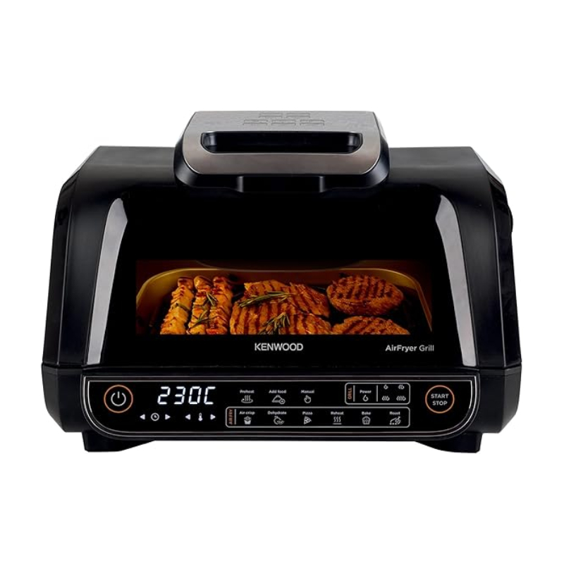 Kenwood 8-Litre 1700W Digital Smart Air Fryer & Indoor Grill (Model: GHF40.000BK)